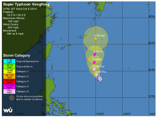 Illustration for article titled Super Typhoon Vongfong Has Erupted Into The Biggest Storm Of 2014